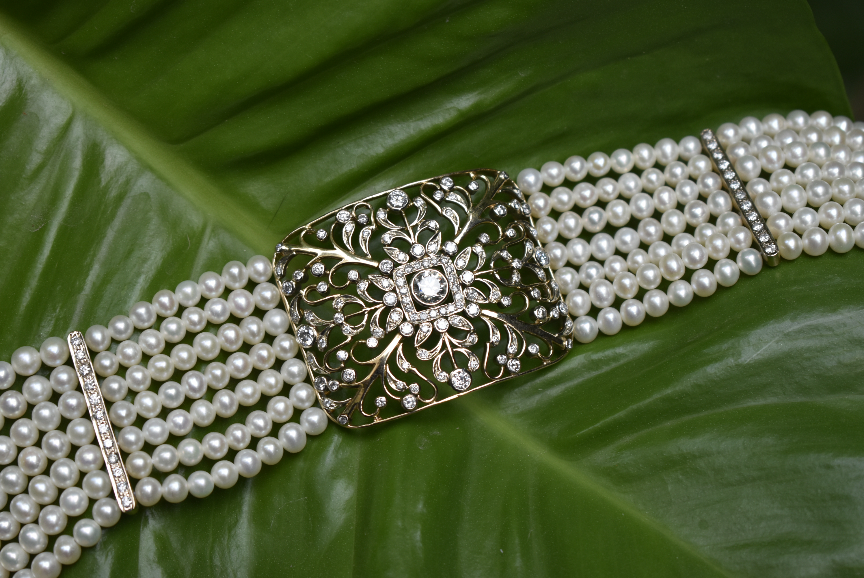 Floral Diamond Choker